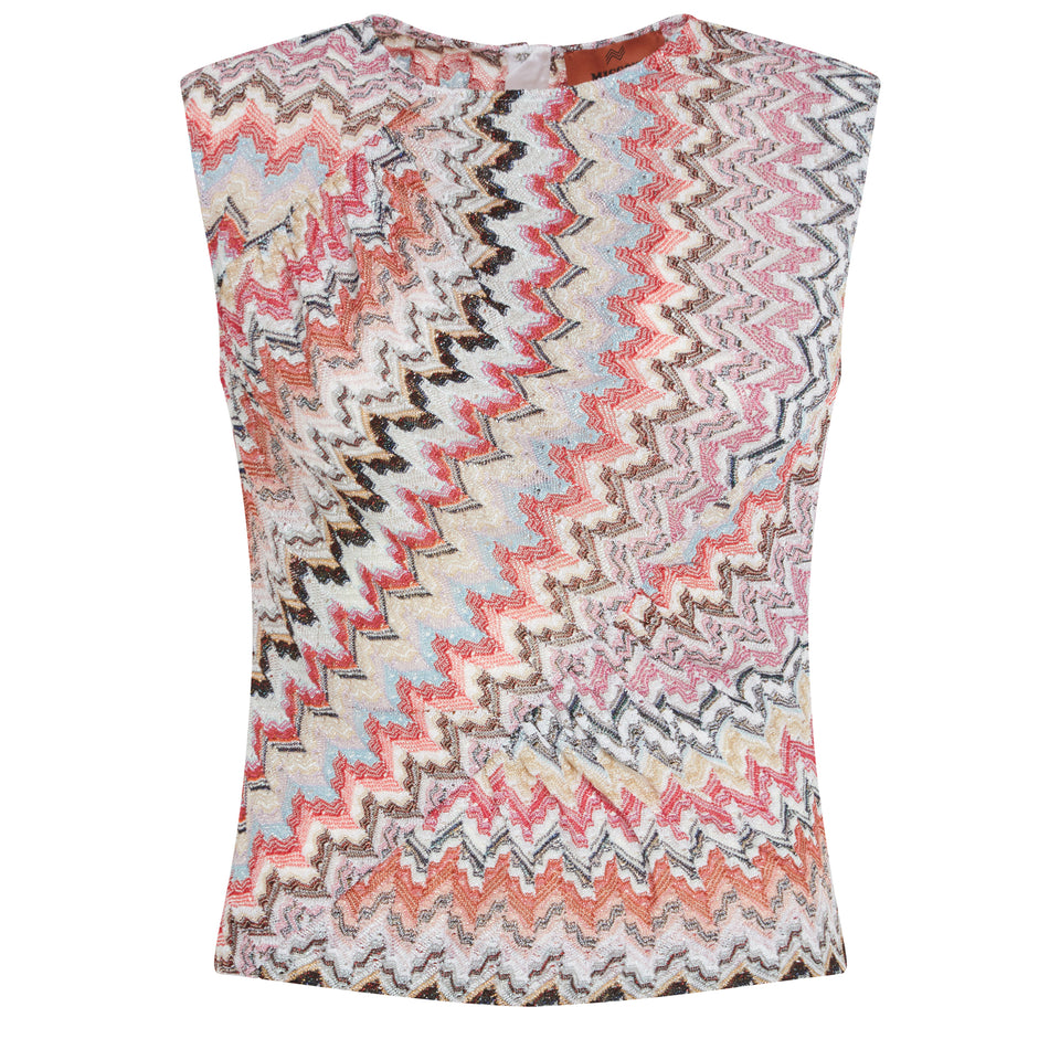 Multicolor fabric top