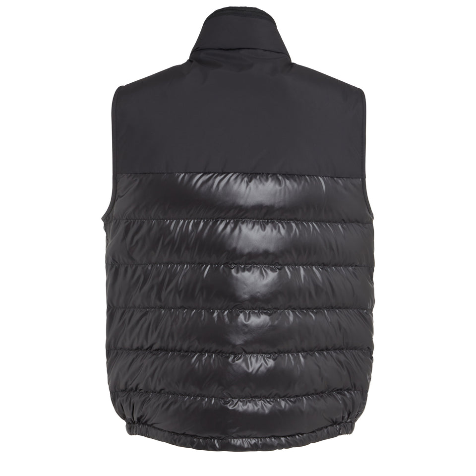 "Cerces" vest in black fabric
