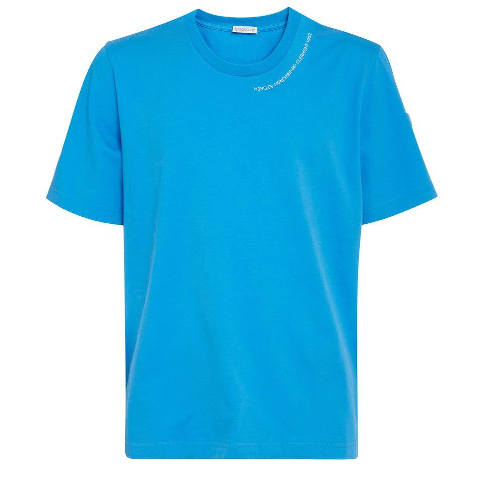 T-shirt in cotone azzurra