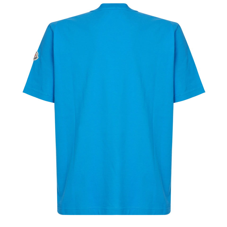 T-shirt in cotone azzurra