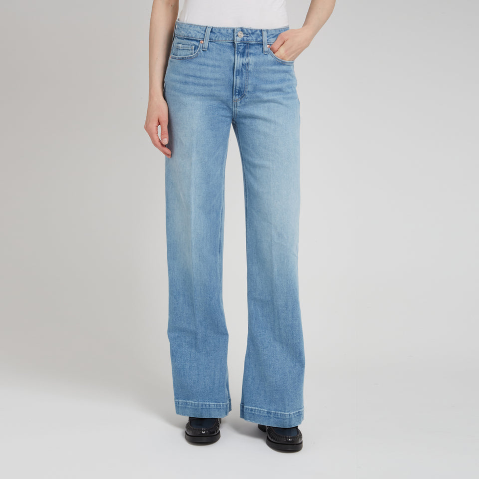 "Leenah" flared jeans in blue denim