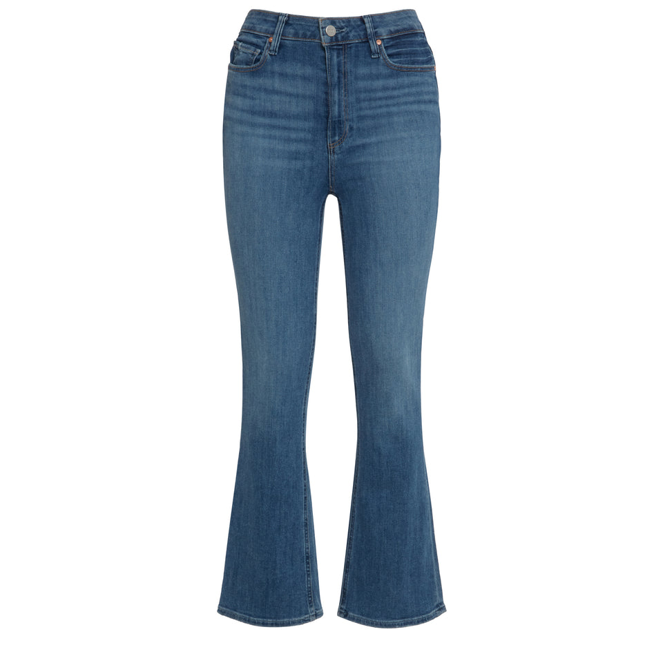 "Claudine" flared jeans in blue denim