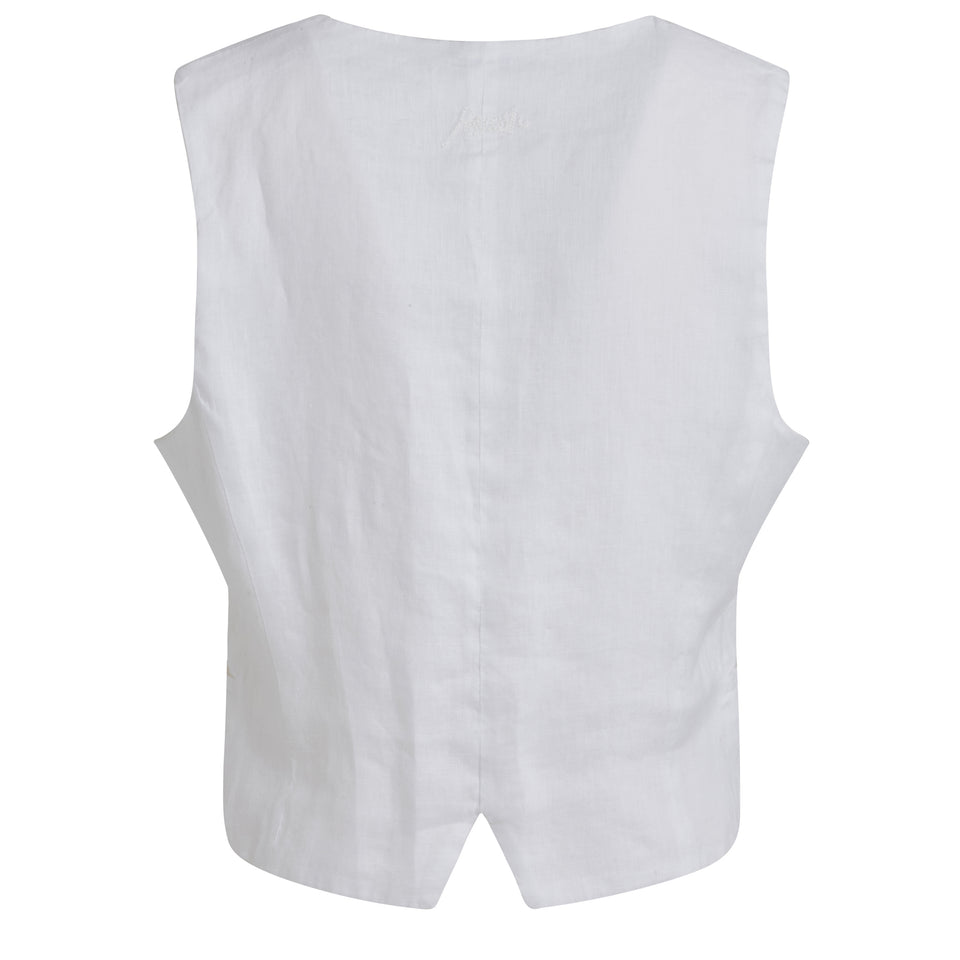 White linen waistcoat