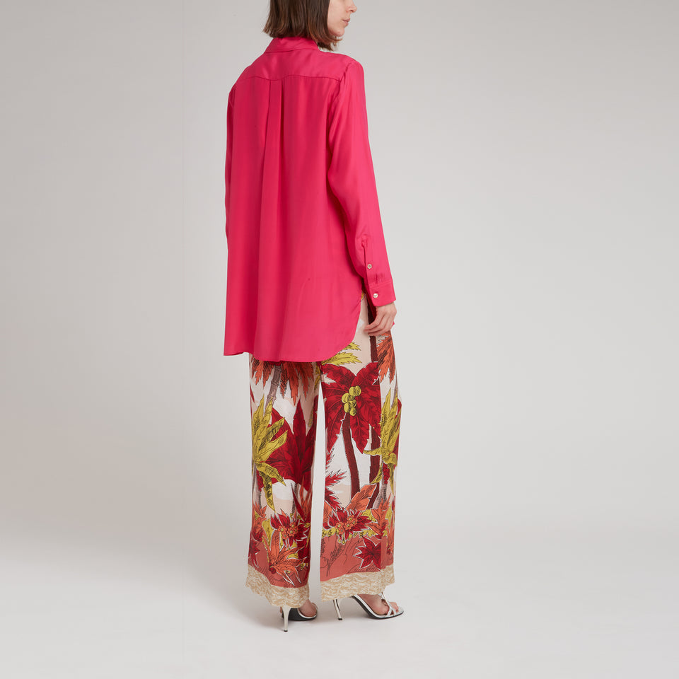 Fuchsia silk shirt