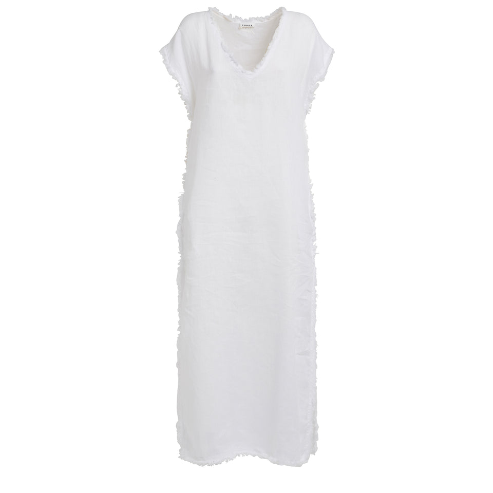 White linen dress