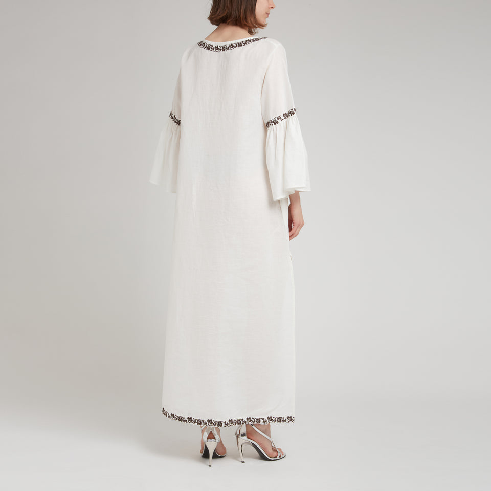 White linen dress