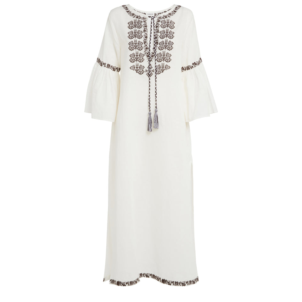 White linen dress