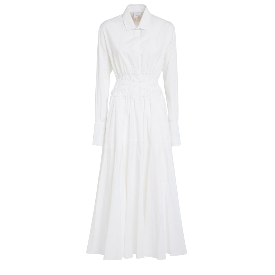 Maxi abito in cotone bianco