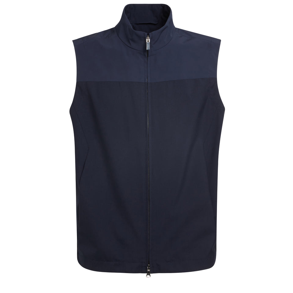 Blue fabric vest