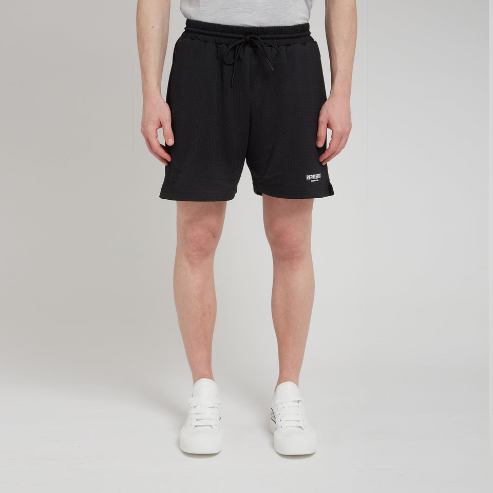 Black fabric shorts
