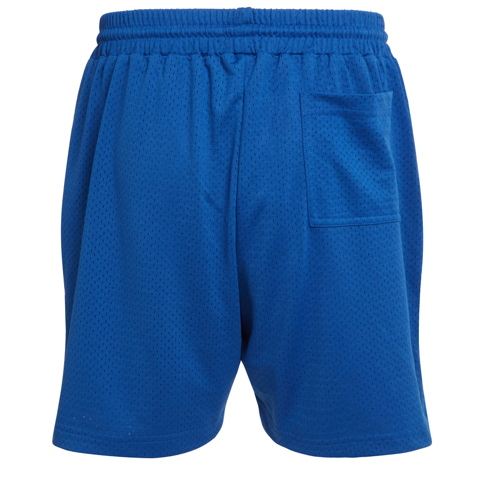 Blue fabric shorts