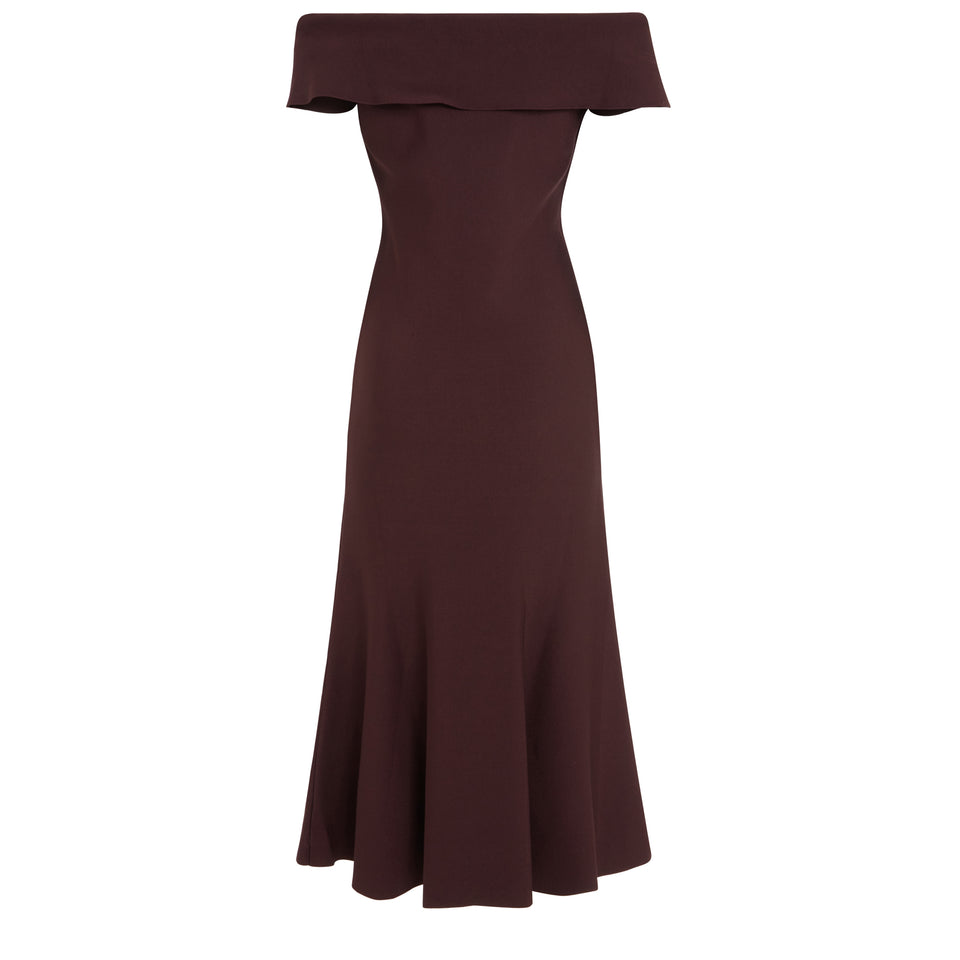 Brown fabric dress