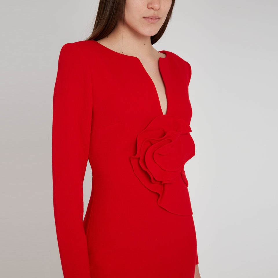 Red fabric dress