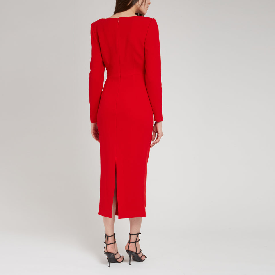 Red fabric dress