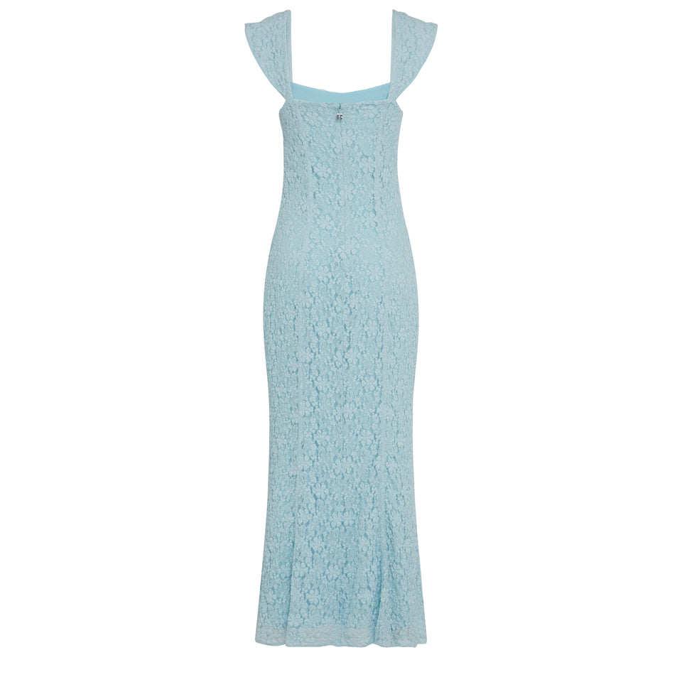 Dress in light blue fabric