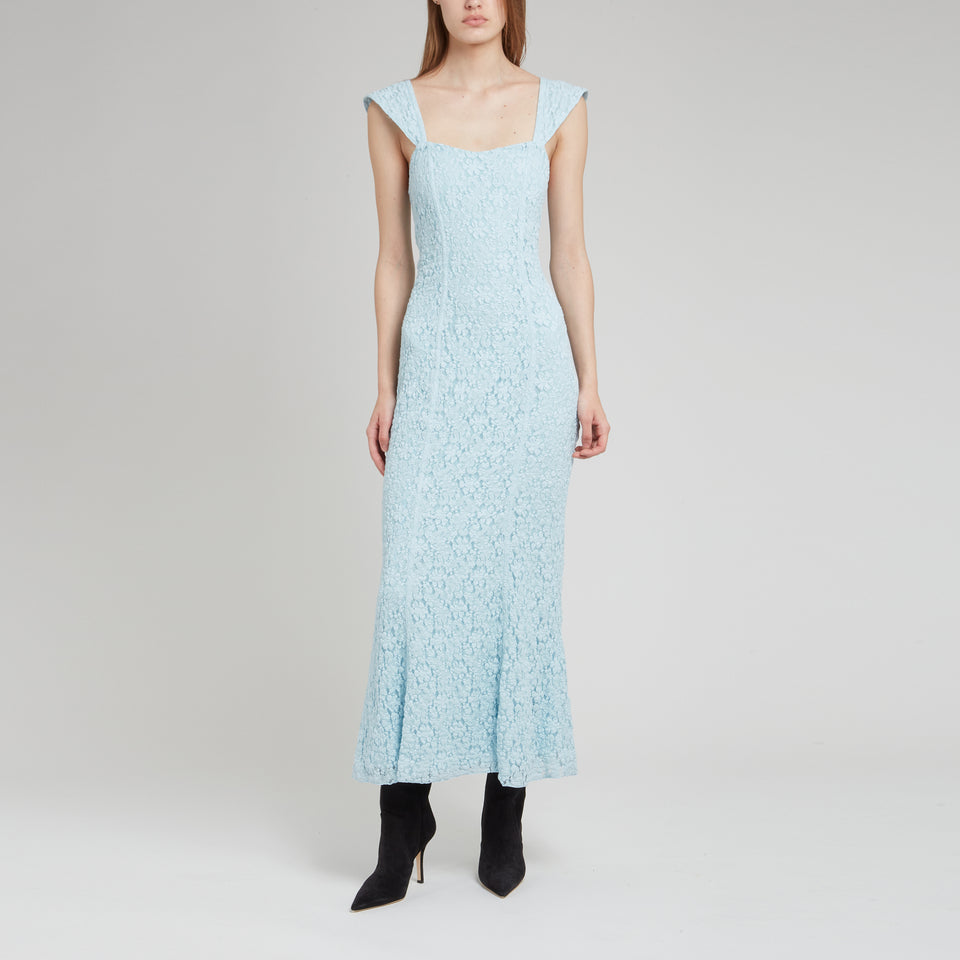 Dress in light blue fabric