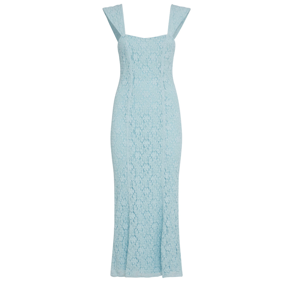 Dress in light blue fabric