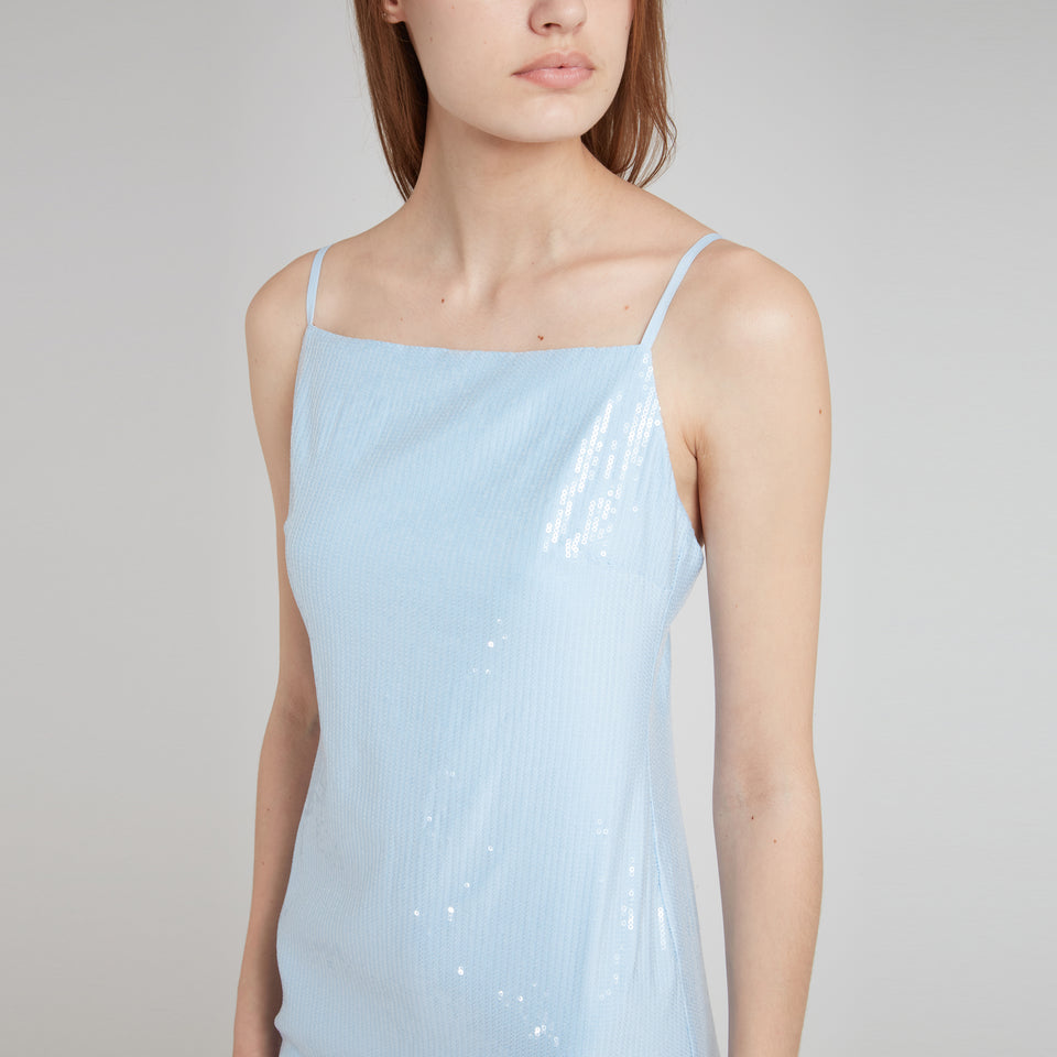 Light blue sequin dress