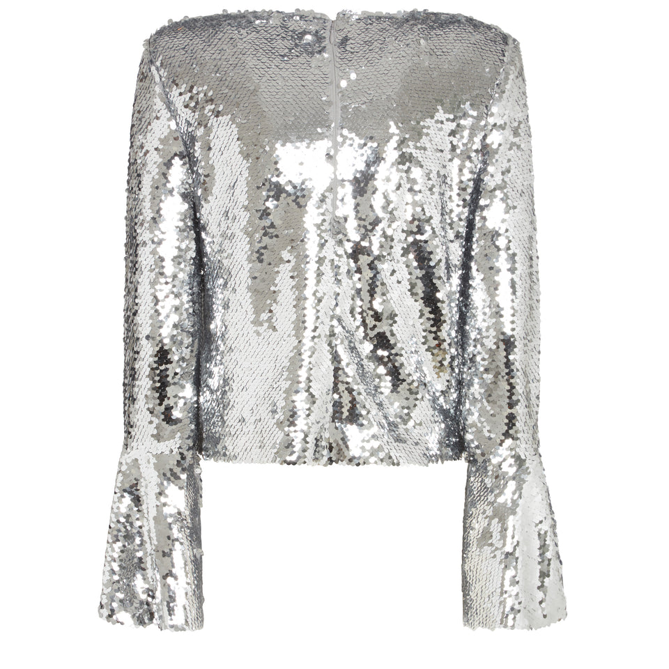 Silver sequin sweater