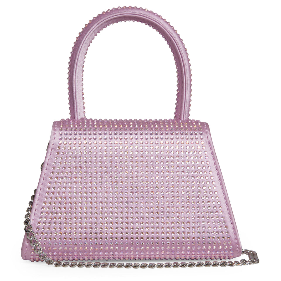 Borsa mini ''Borsa a mano ''Bow Bag' in cristalli rosa