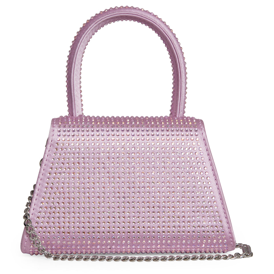 Mini ''Handbag ''Bow Bag' in pink crystals