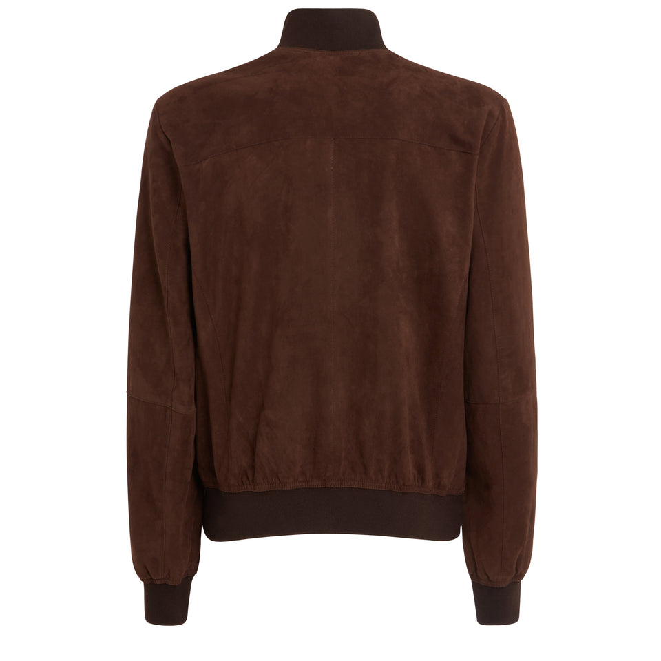 Brown suede jacket