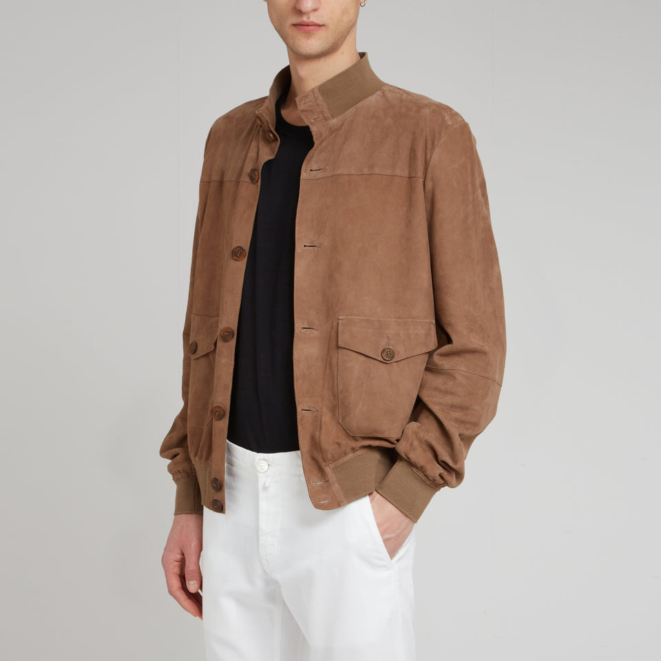 Beige suede jacket