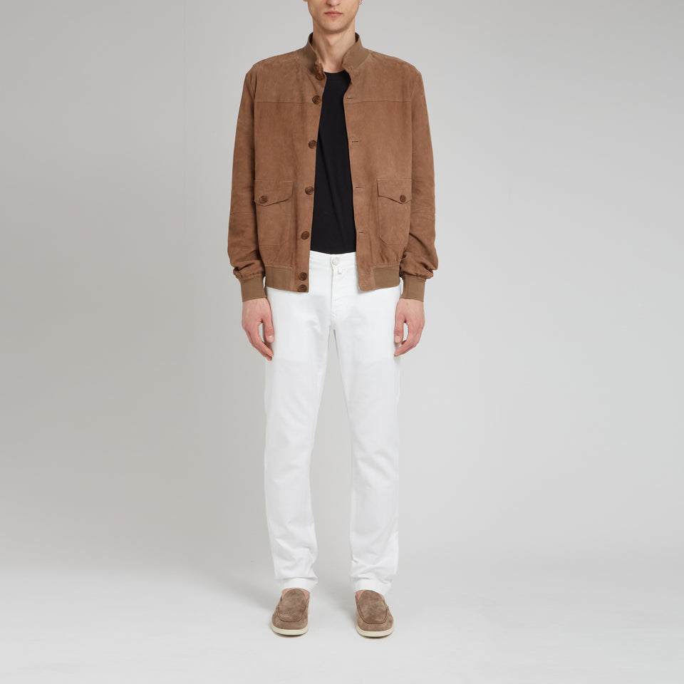 Beige suede jacket