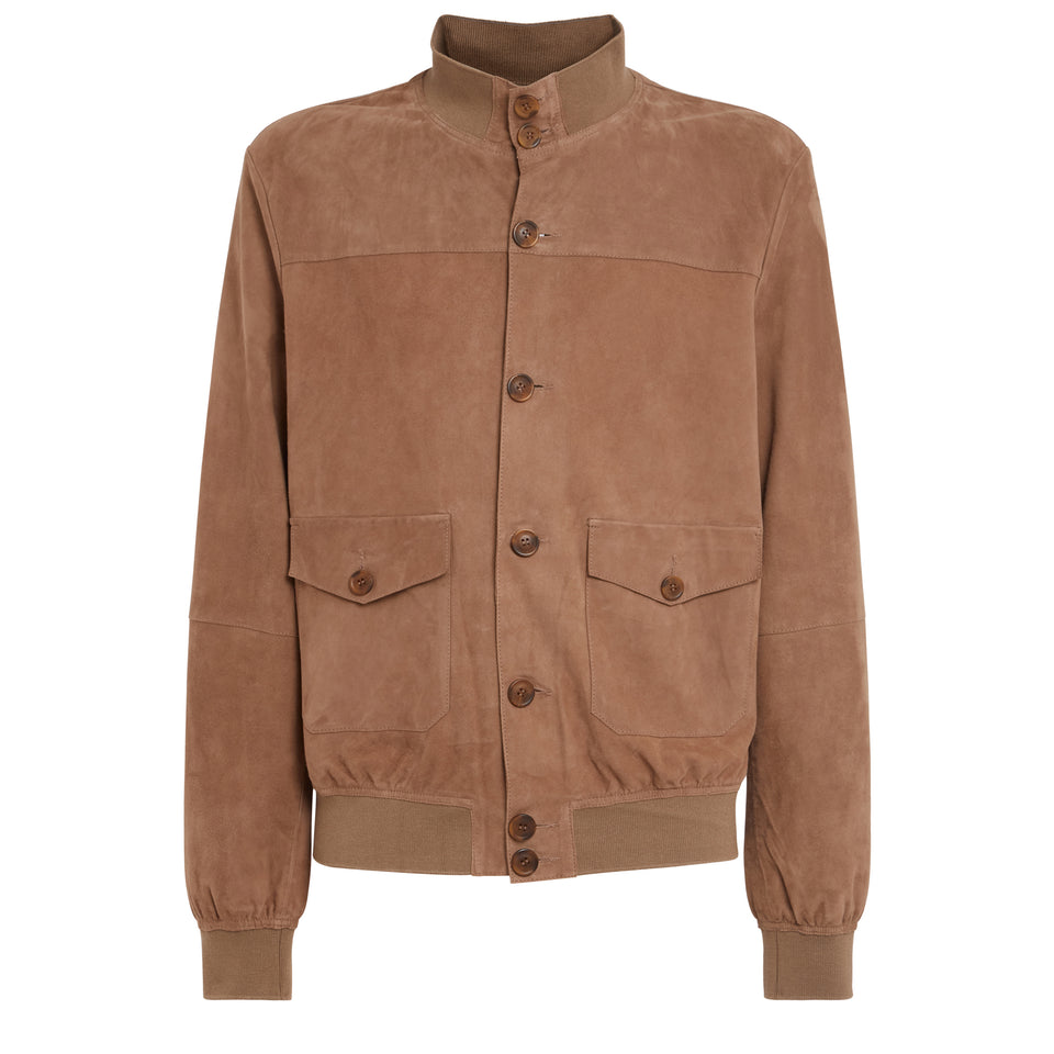 Beige suede jacket