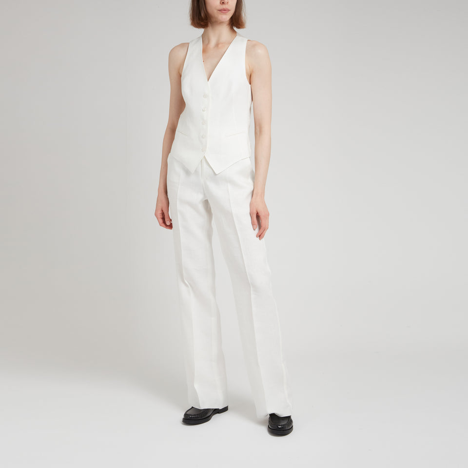 White linen waistcoat
