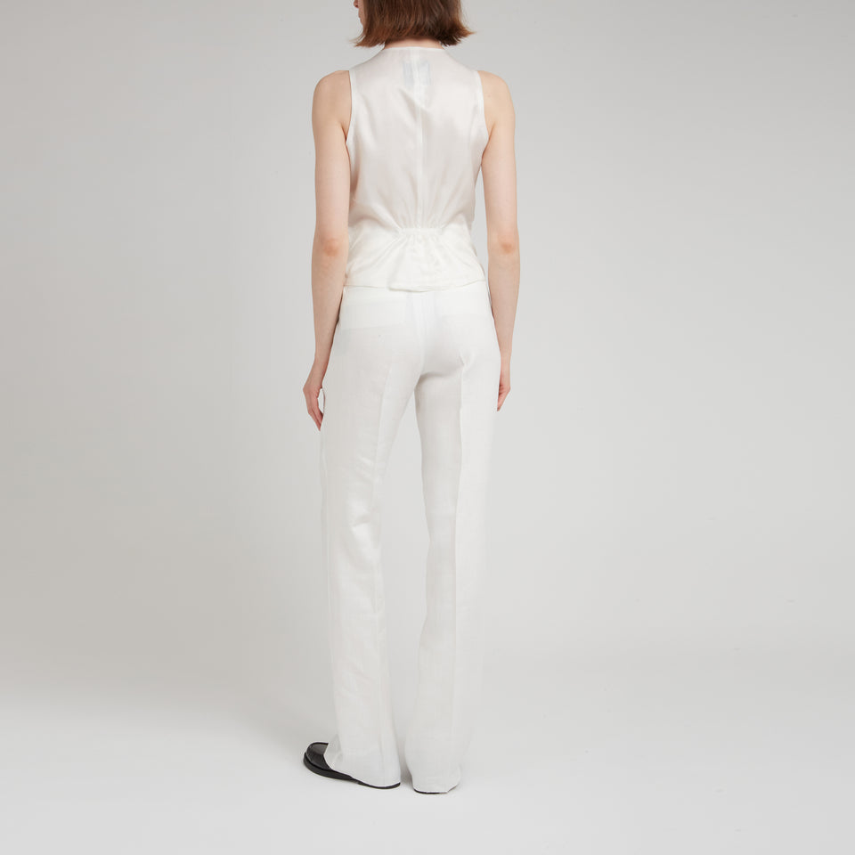 White linen waistcoat