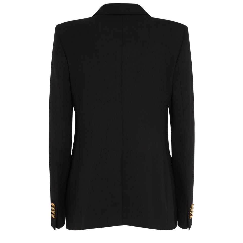 ''J-Parigi'' double-breasted blazer in black fabric