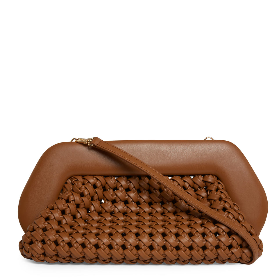 "Bios Basic" bag in brown perforated eco leather