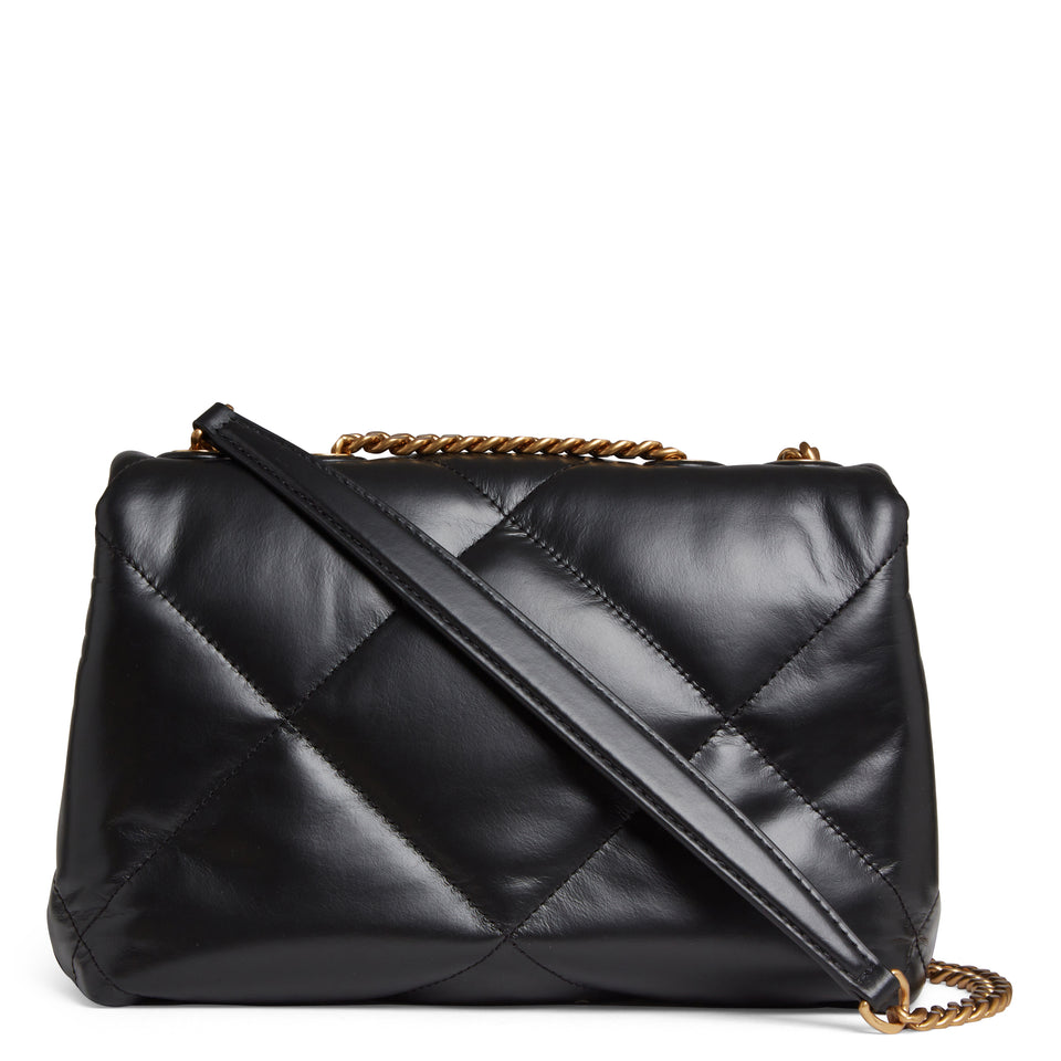 "Kira Diamond Small" bag in black leather