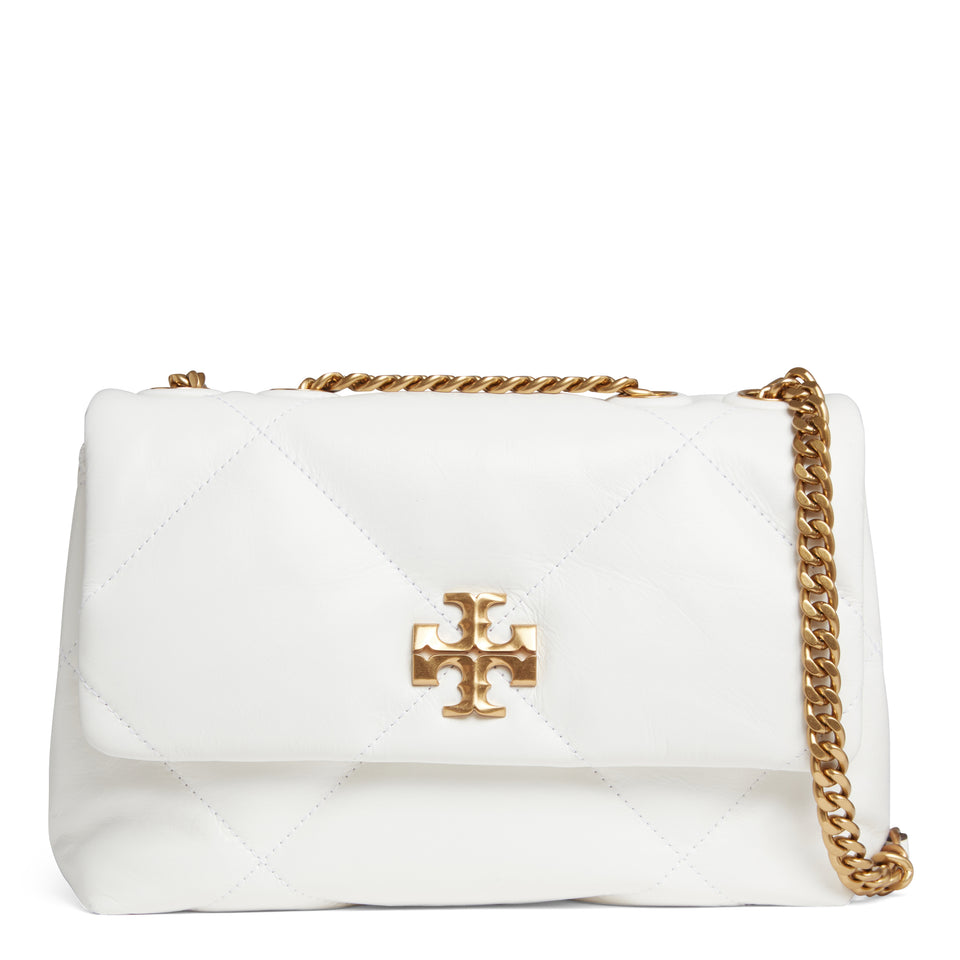 "Kira Diamond Small" bag in white leather