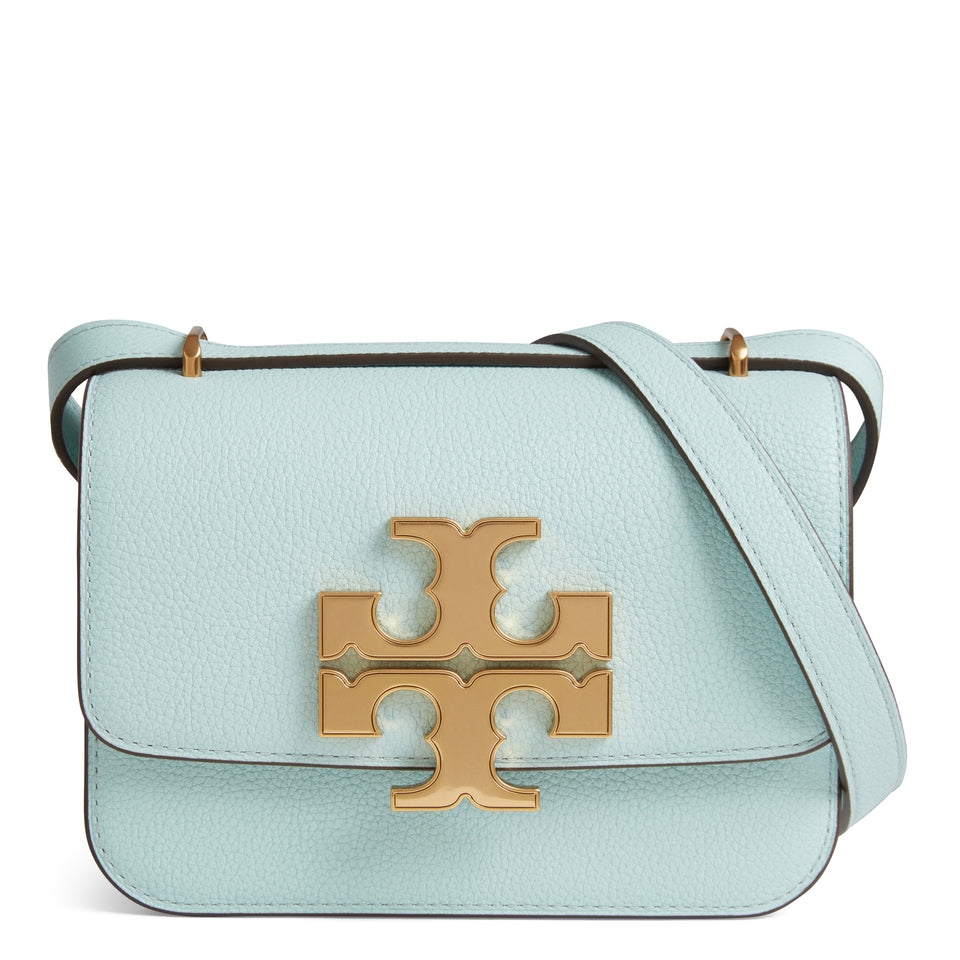Small "Eleanor Pebbled" bag in light blue leather
