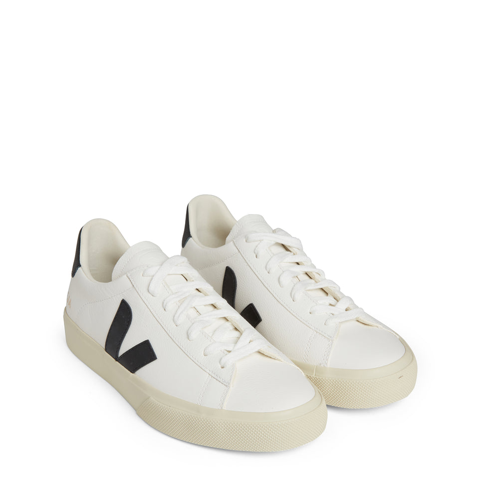 ''Chromefree'' sneakers in white and black leather