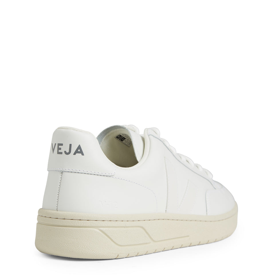 Sneakers ''V-12'' in pelle bianca