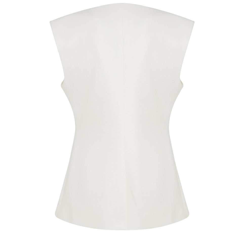 "Tamara" vest in white cotton