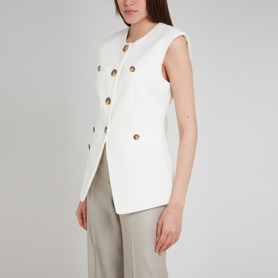 "Tamara" vest in white cotton
