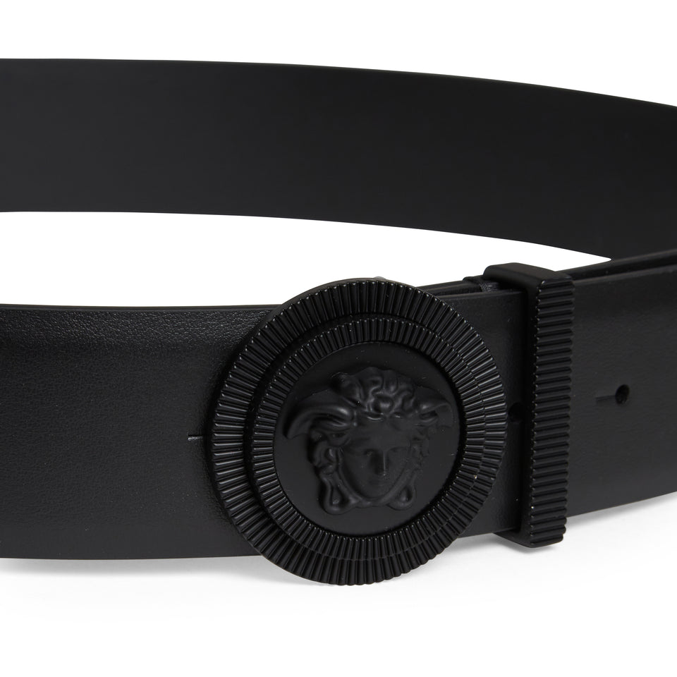 ''Medusa Biggie'' belt in black leather