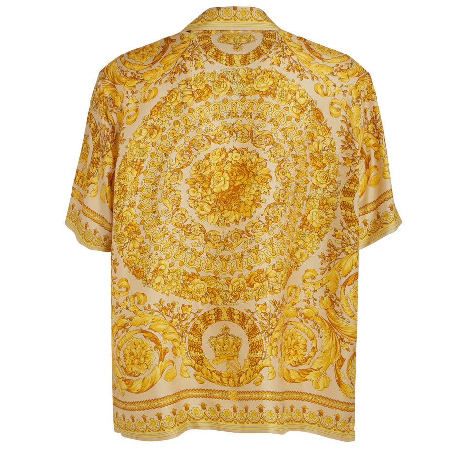 ''Barocco'' shirt in gold silk