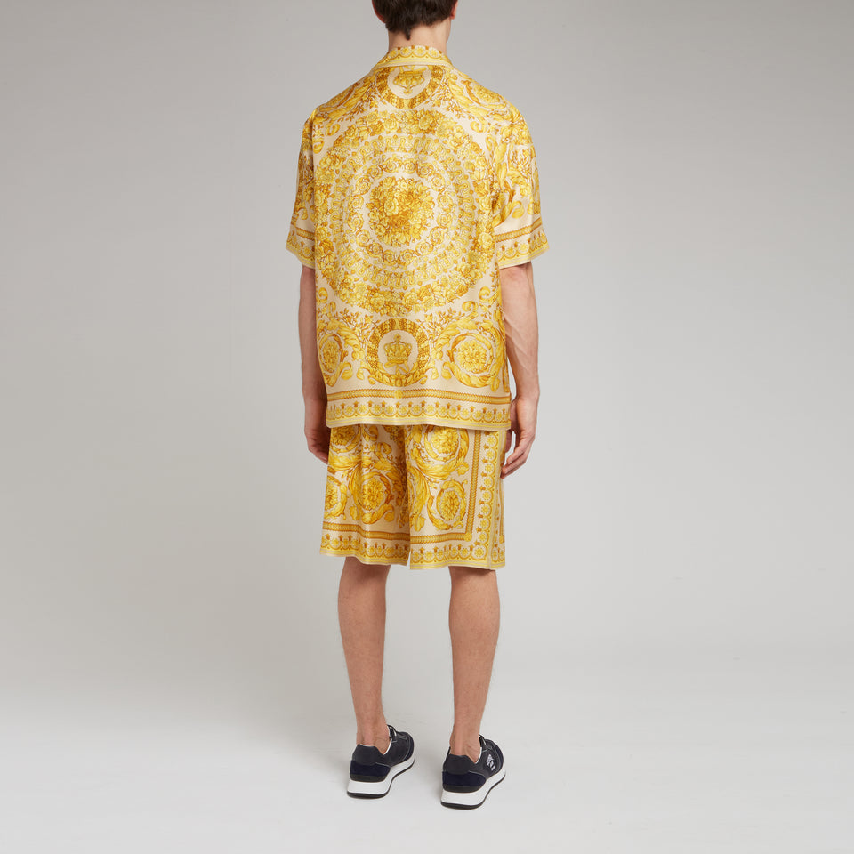 ''Barocco'' shirt in gold silk