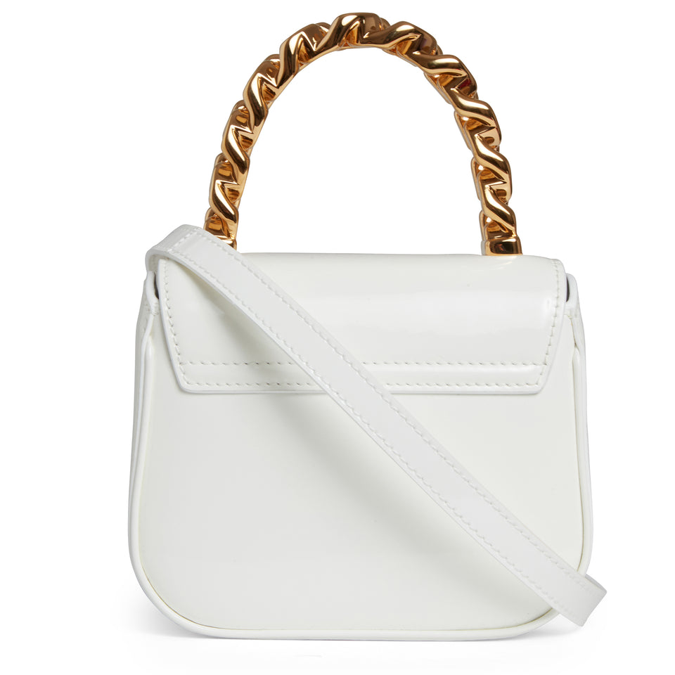 White patent leather bag
