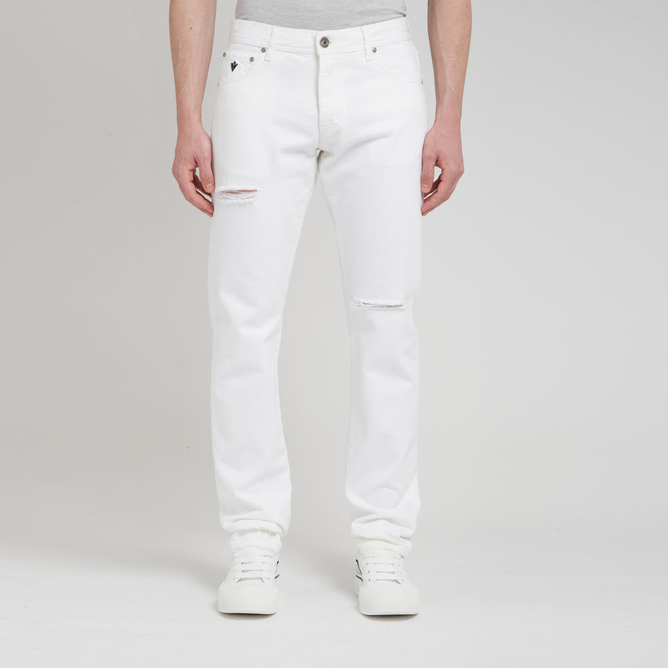 White denim jeans