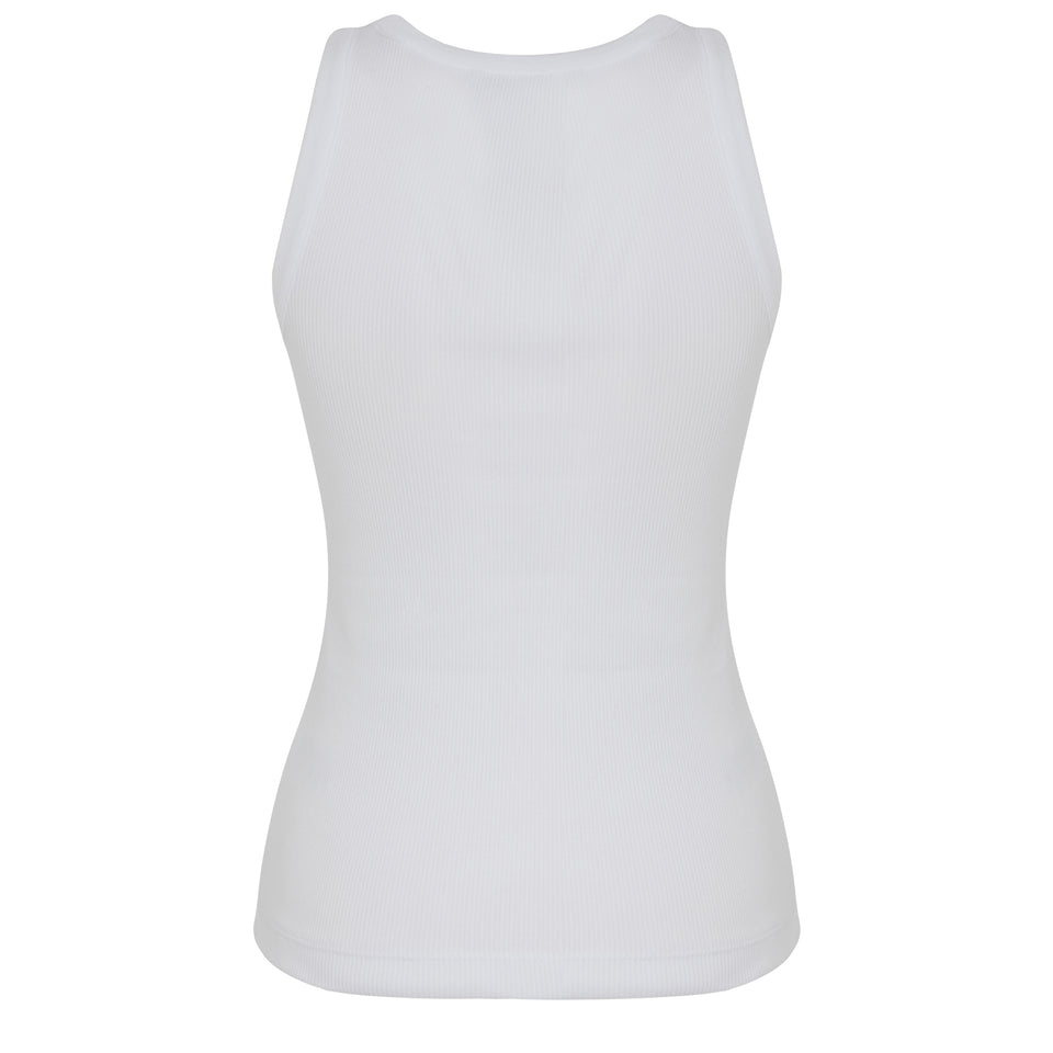 White cotton tank top