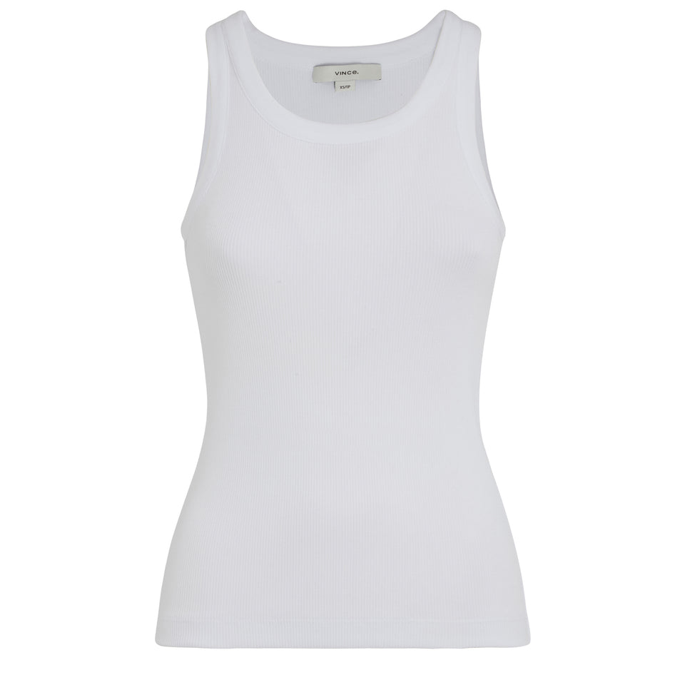 White cotton tank top