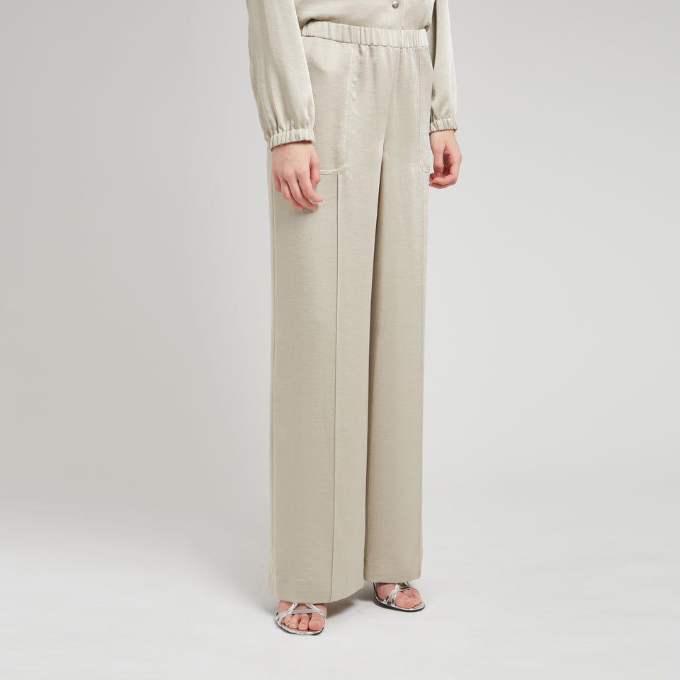 Beige fabric trousers
