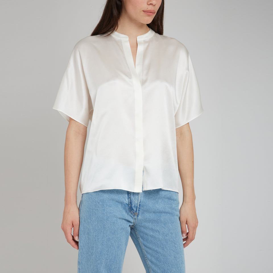 White silk shirt