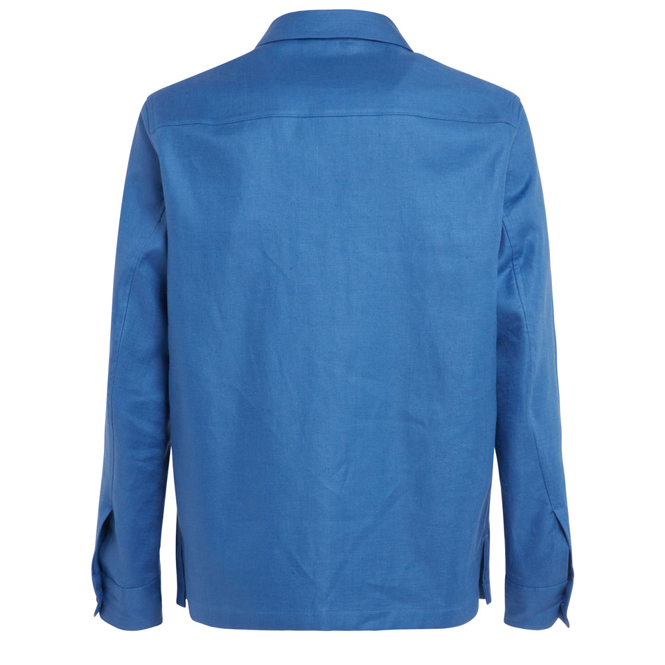 Camicia in cotone blu